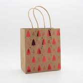 X-mas Craft Gift Bag(15*17*8CM/9182S) featuring festive red and brown tree designs.